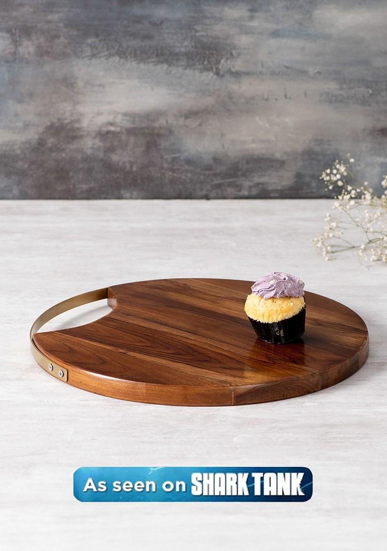 Brown Wooden Serving Platter
