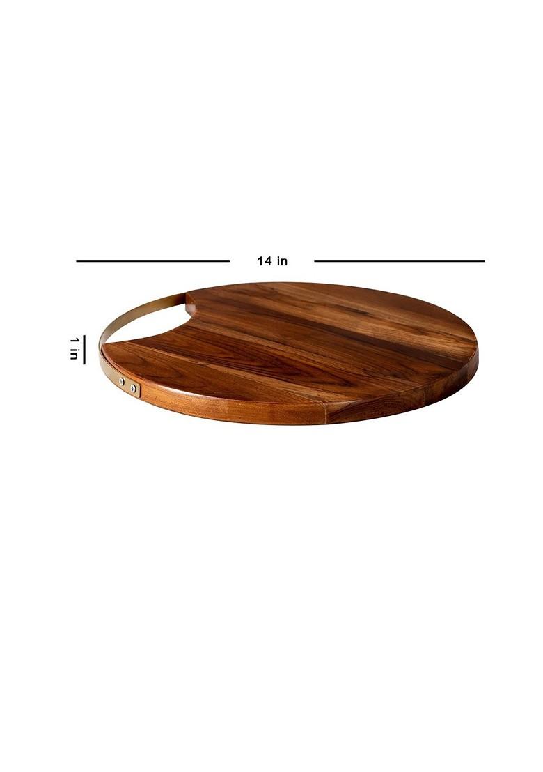Brown Wooden Serving Platter