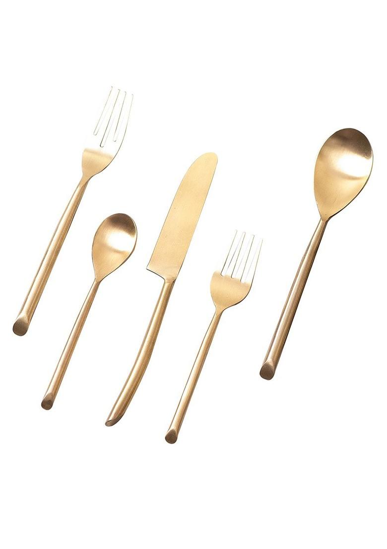 5 Pieces Brass Serving Cutlery