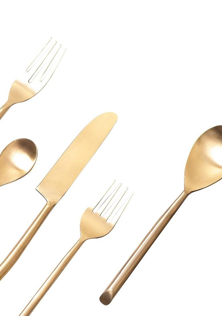 5 Pieces Brass Serving Cutlery