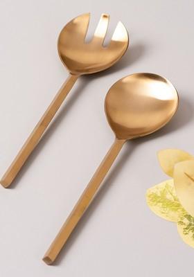 Durable Serving Spoon Salad Server Fork And Long Handle