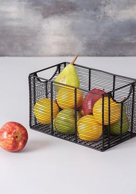 Black Textured Fruit And Vegetable Basket