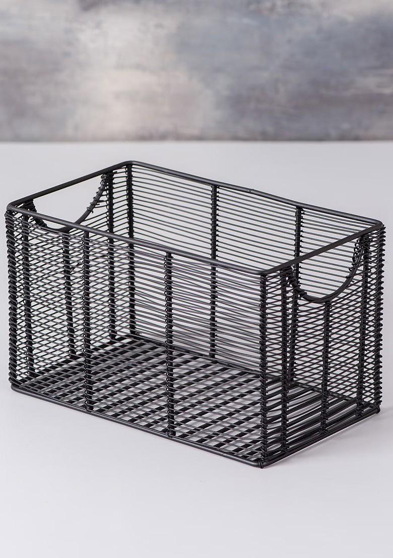 Black Textured Fruit And Vegetable Basket