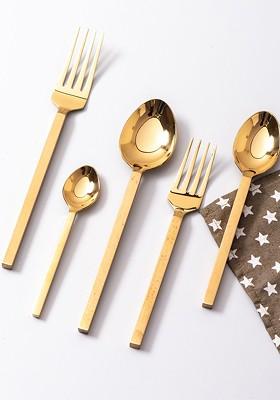 5 Pcs GoldToned Cutlery Set