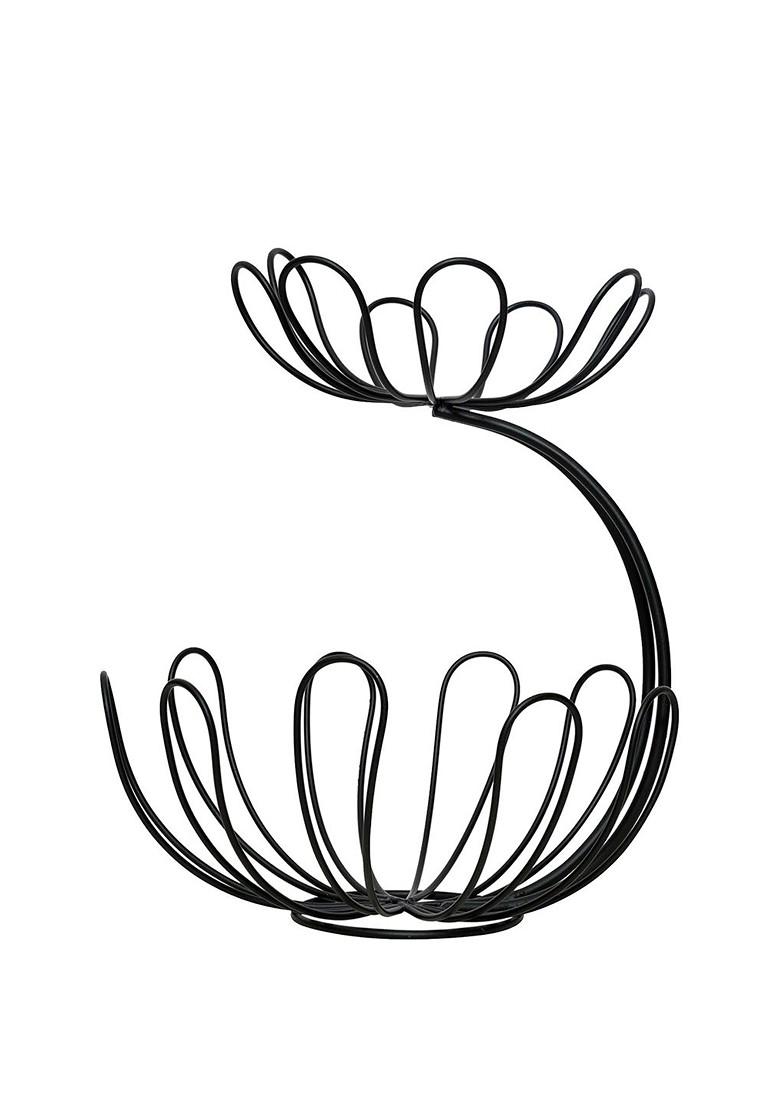 Black Metal Fruit Storage Basket