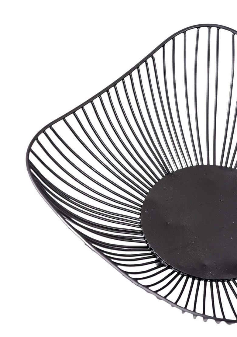 Black Textured Fruit Basket