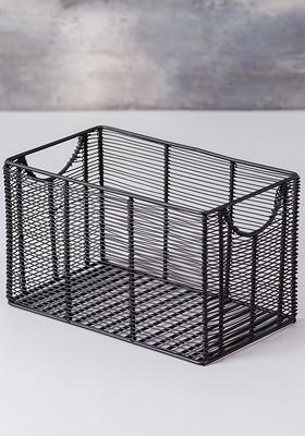 Black Textured Fruit And Vegetable Basket