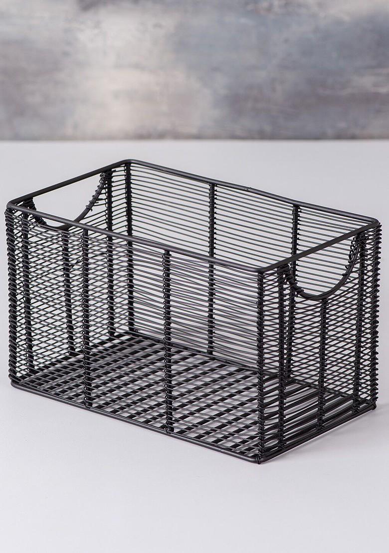 Black Textured Fruit And Vegetable Basket