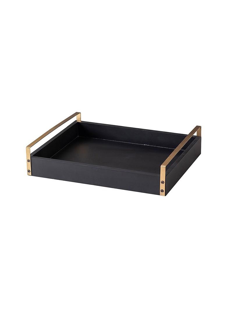 Black Solid Serving Tray