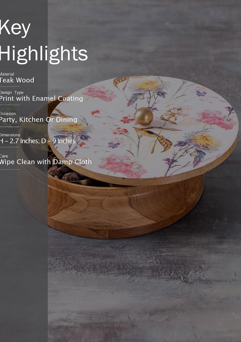 White And Brown Pcs Of 3 Wooden Storage Box And Stand