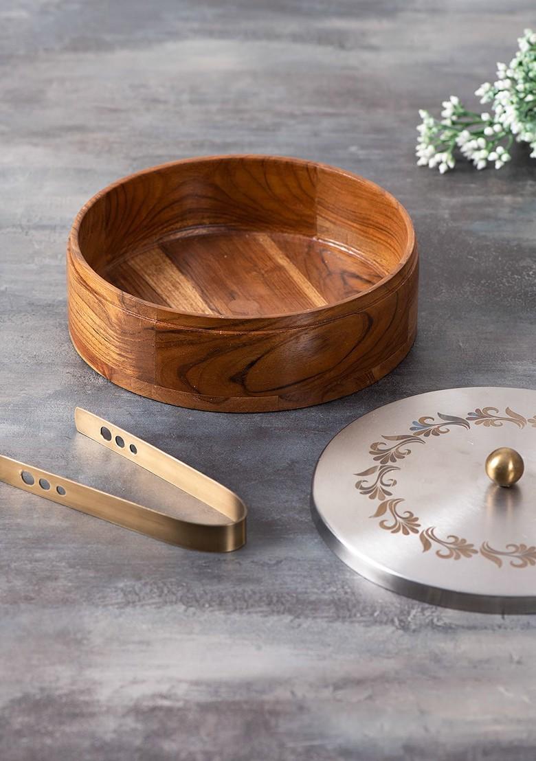 Nestroots SilverToned And Brown Solid Kitchen Storage