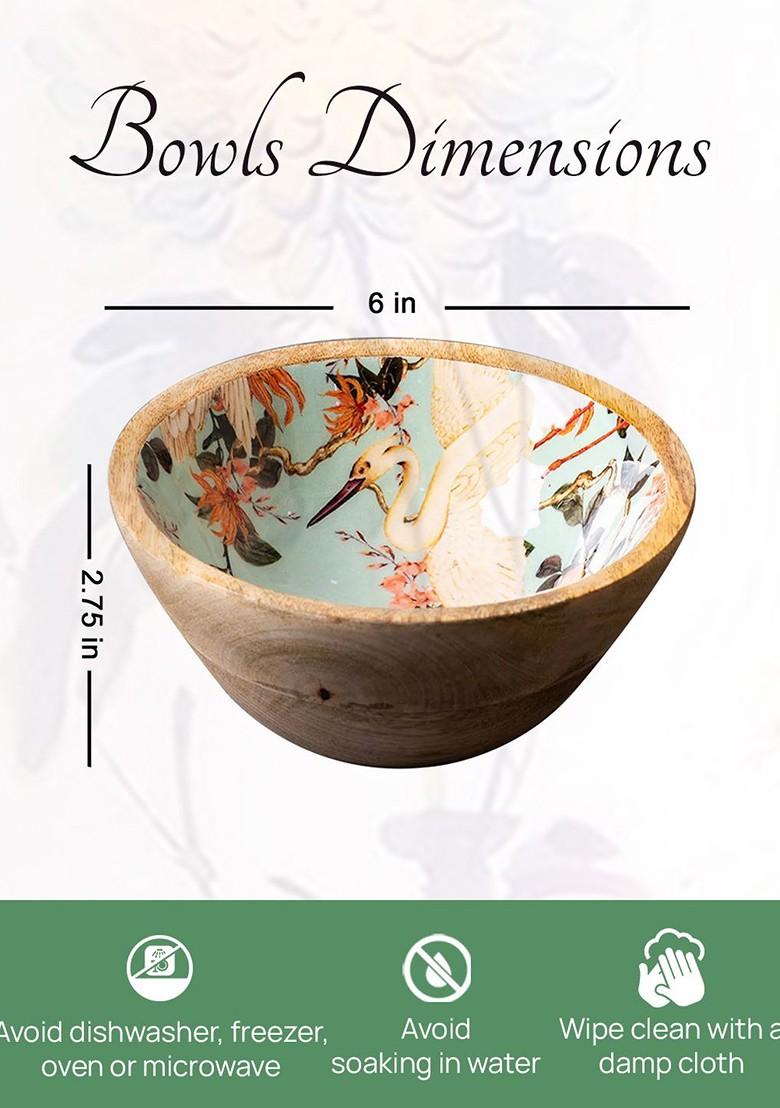 Brown Printed Serving Bowl