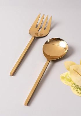Gold Stainless Steel Serving Cutlery