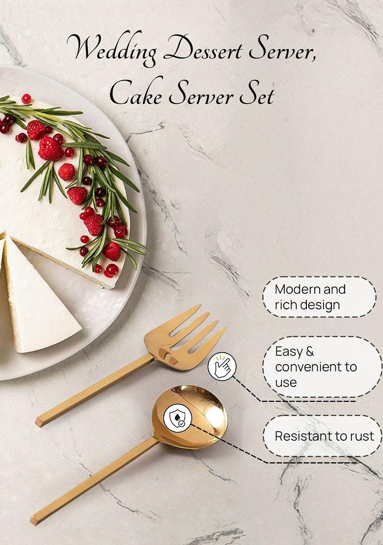 Gold Stainless Steel Serving Cutlery