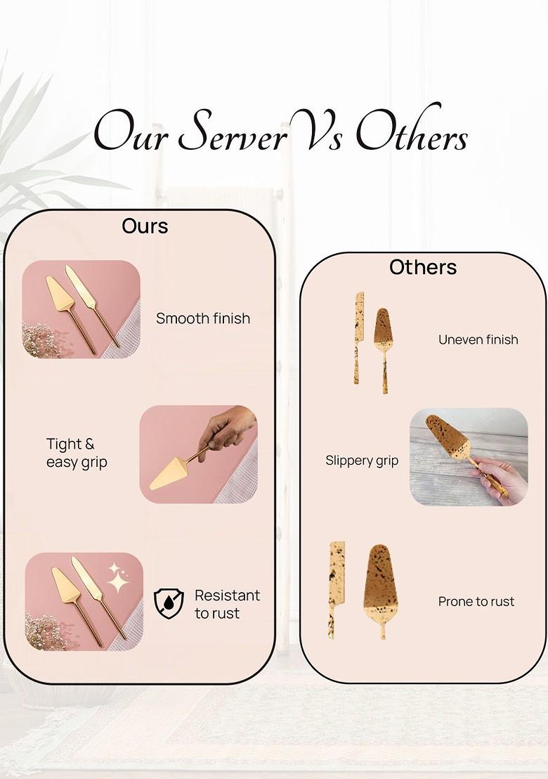 Gold Stainless Steel Serving Cutlery