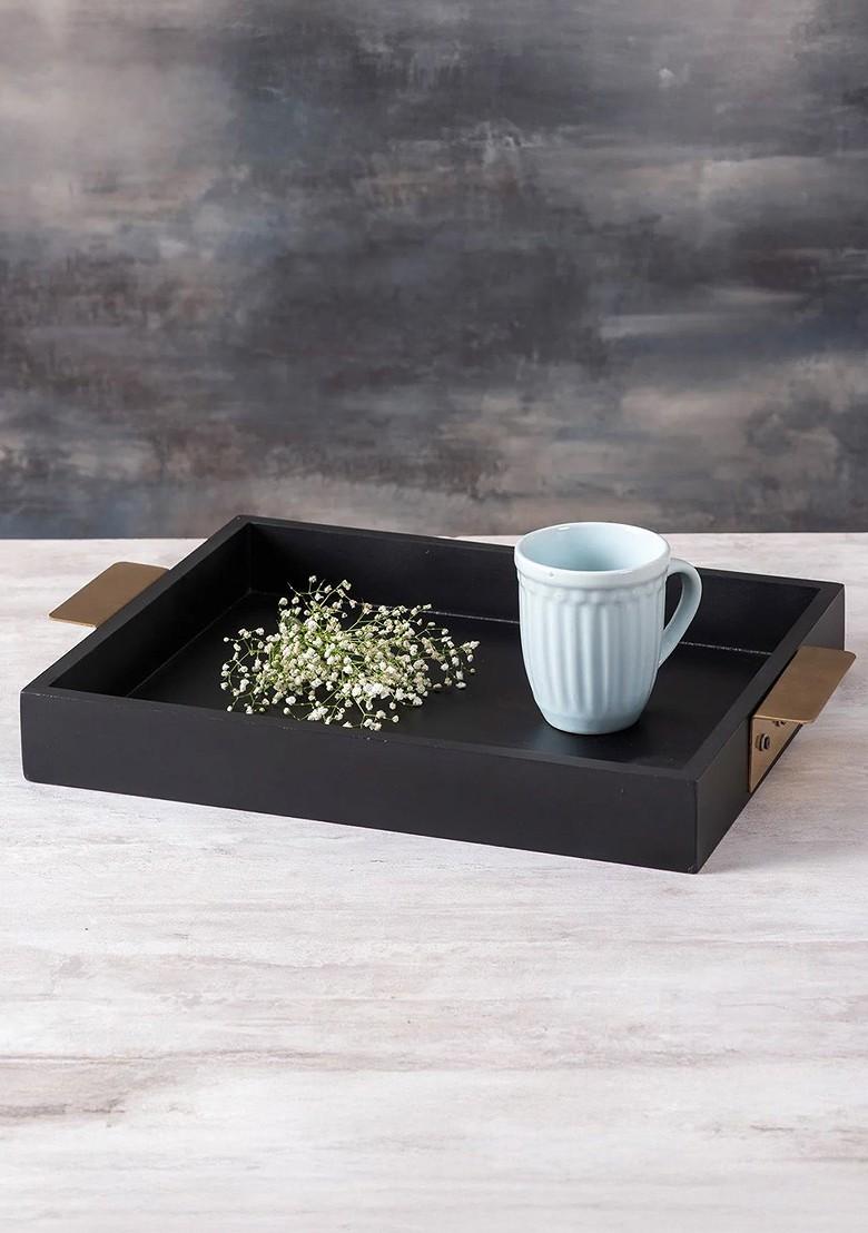 Black And GoldToned Serving Tray
