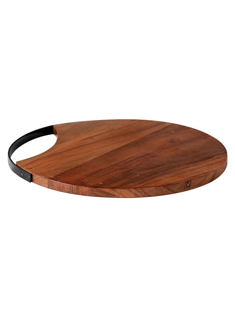 Brown Wooden Serving Platter Tray