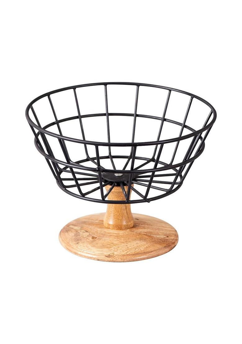 Black Solid Fruit Basket