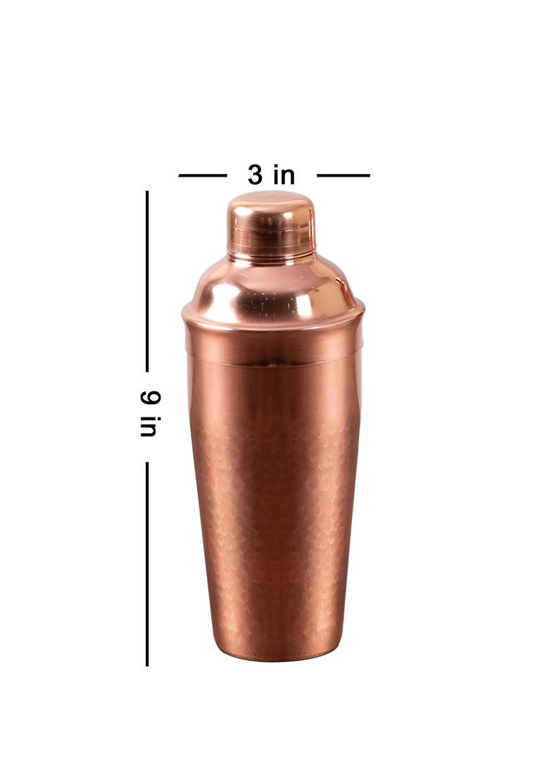Set Of 2 CopperToned Solid Stainless Steel Cocktail Shakers 750 Ml