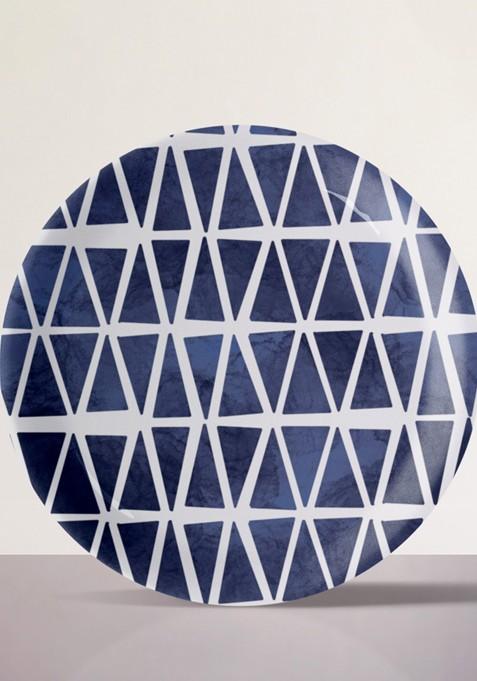 Blue Print Wall Decor Plate