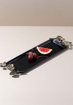 Nestroots Black Mocktail Metal Tray