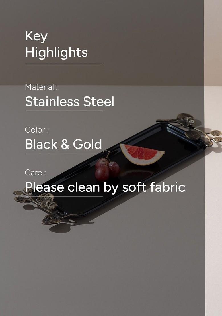 Nestroots Black Mocktail Metal Tray