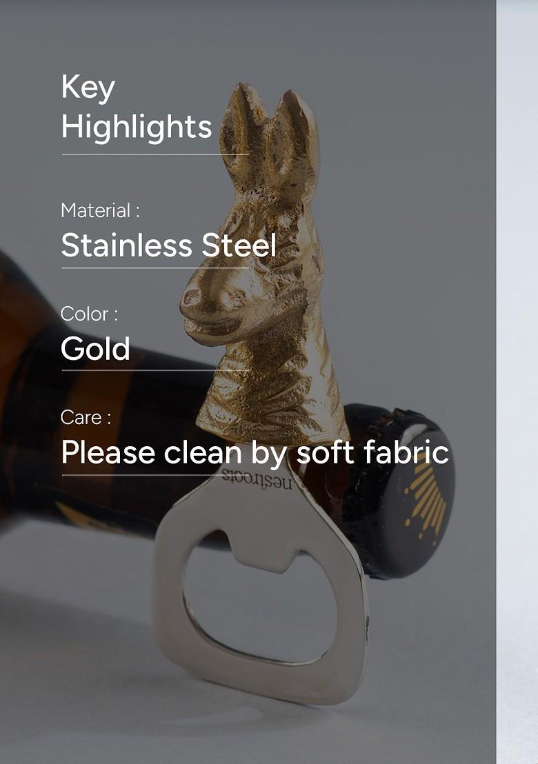 Nestroots Beige Rabbit Mocktail Bottle Opener