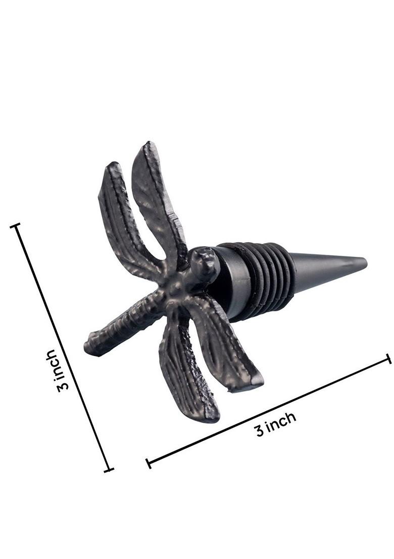 Nestroots Black Dragonfly Mocktail Bottle Stopper