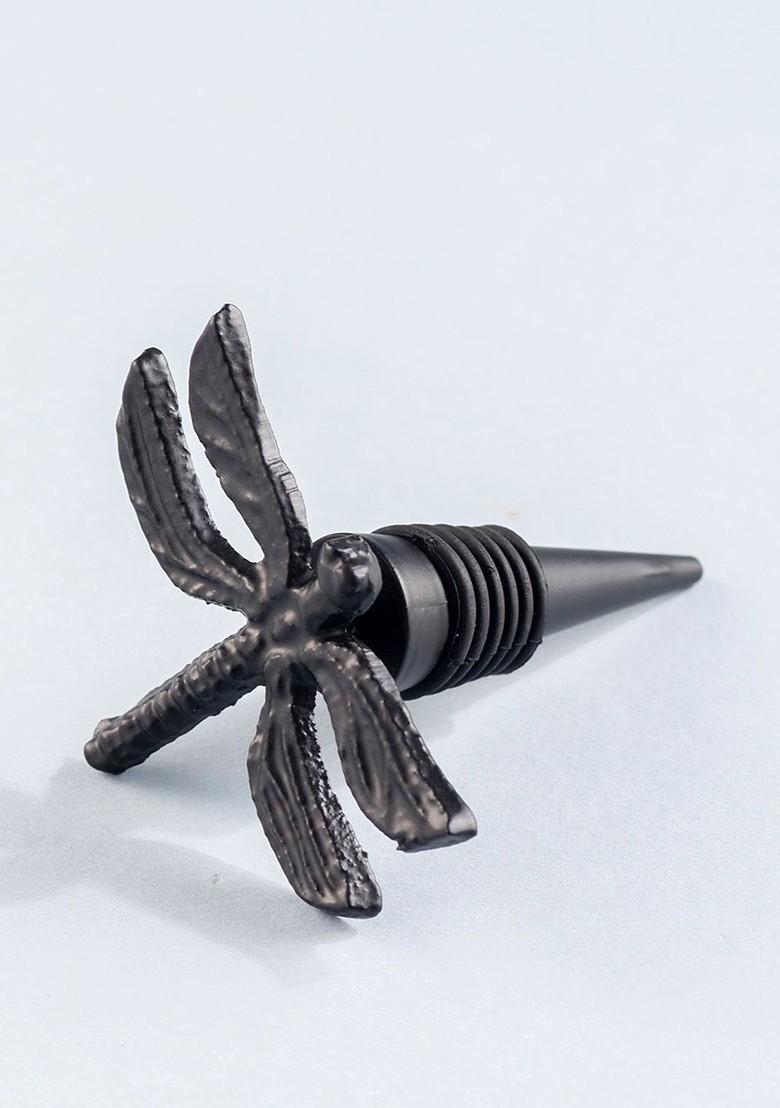 Nestroots Black Dragonfly Mocktail Bottle Stopper