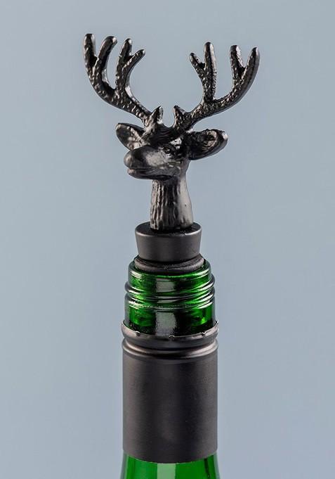 Matte Black Deer Bottle Stoper