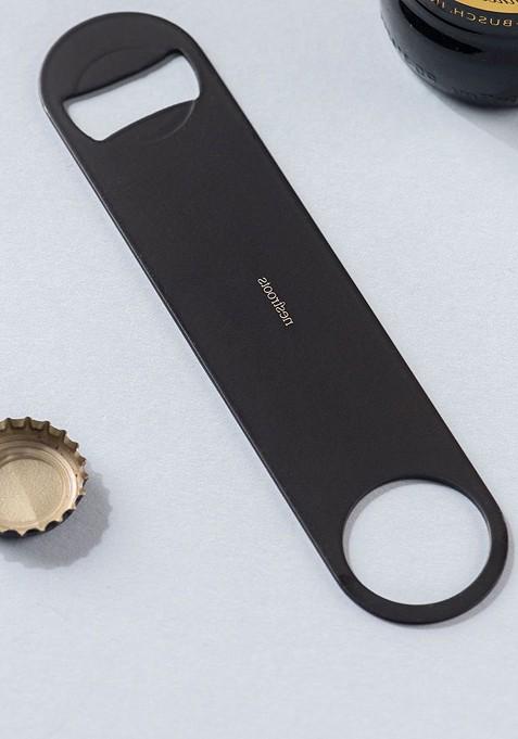 Black Textured Bottle Opener