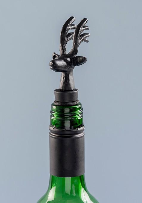 Matte Black Deer Bottle Stoper