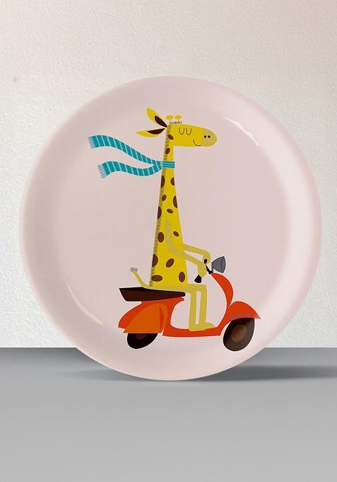 White And Yellow Cartoon Printed Wall Plates