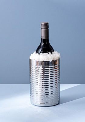 Silver Toned Double Walled Stainless Steel Ice Bucket