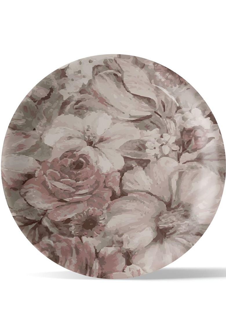 Beige Floral Printed Wall Decor