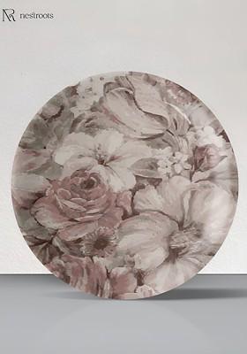White And Pink Printed Ceramic Mandala Wall Plate