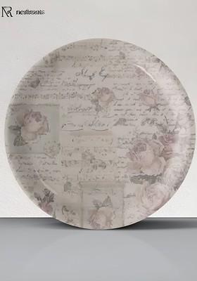 Grey Typography Printed Ceramic Wall Decor Plate