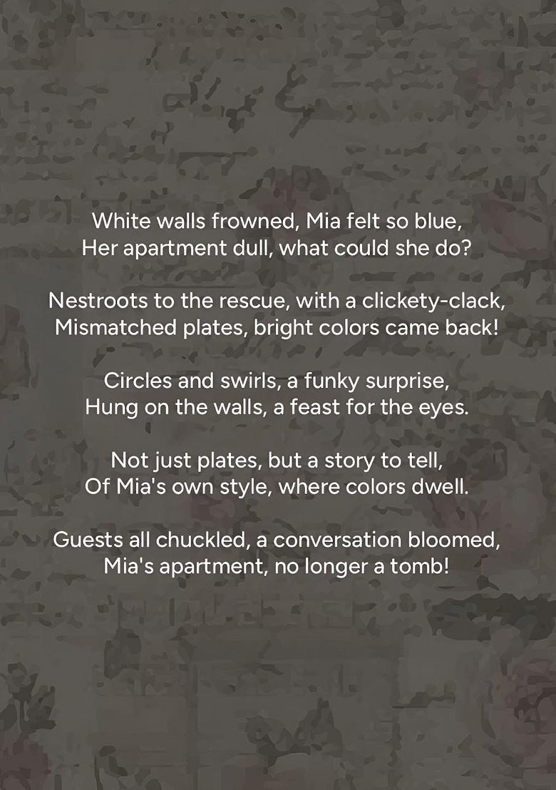 Grey Typography Printed Ceramic Wall Decor Plate