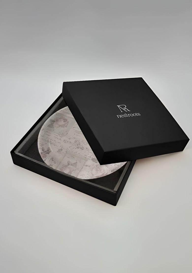 Grey Typography Printed Ceramic Wall Decor Plate