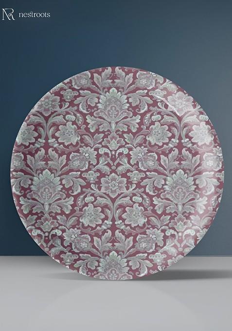 Pink And White Floral Printed Wall Decor