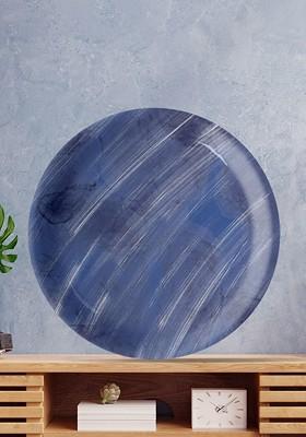 Nestroots Waterfall Blue And Grey Printed Hanging Wall Plate Decor