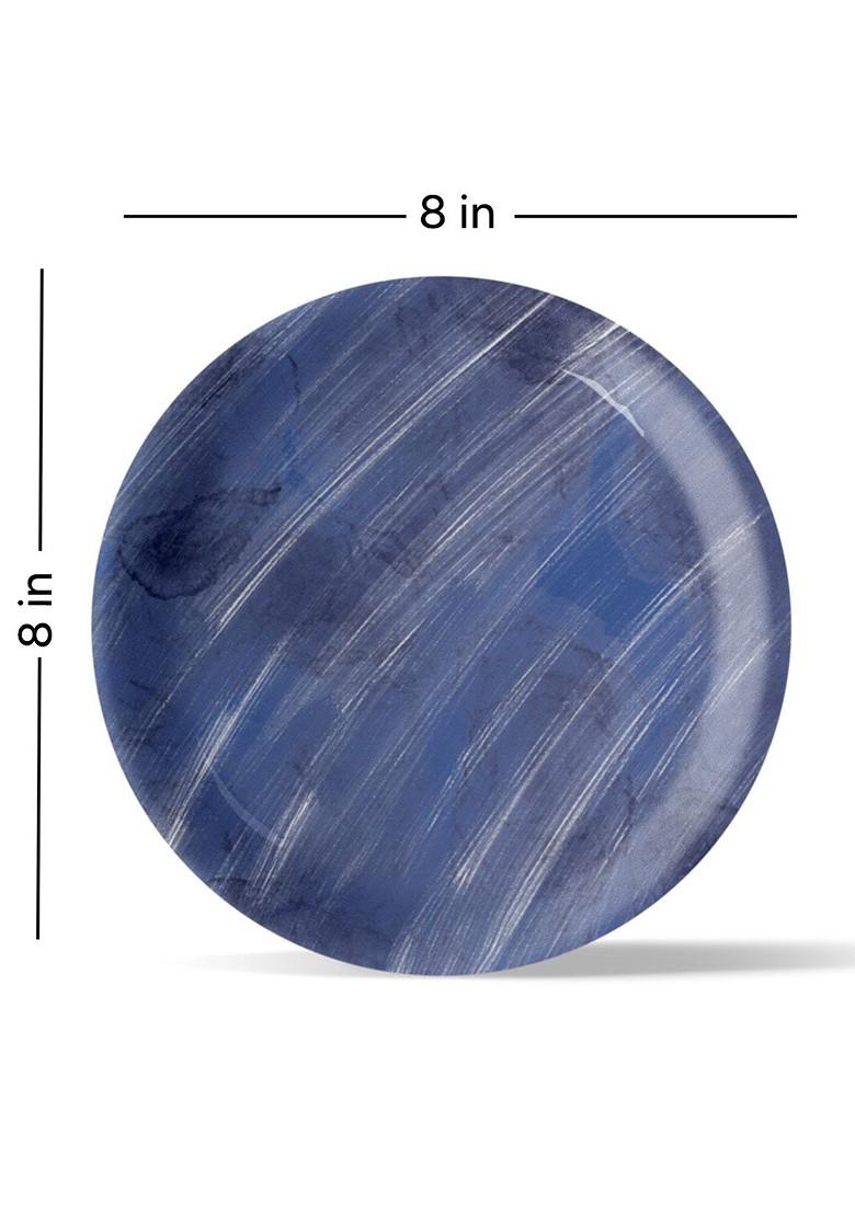 Nestroots Waterfall Blue And Grey Printed Hanging Wall Plate Decor