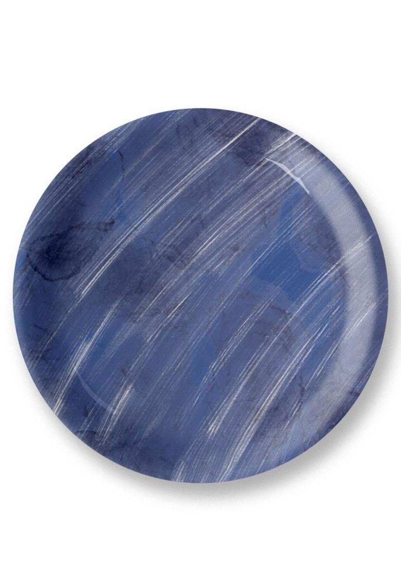 Nestroots Waterfall Blue And Grey Printed Hanging Wall Plate Decor