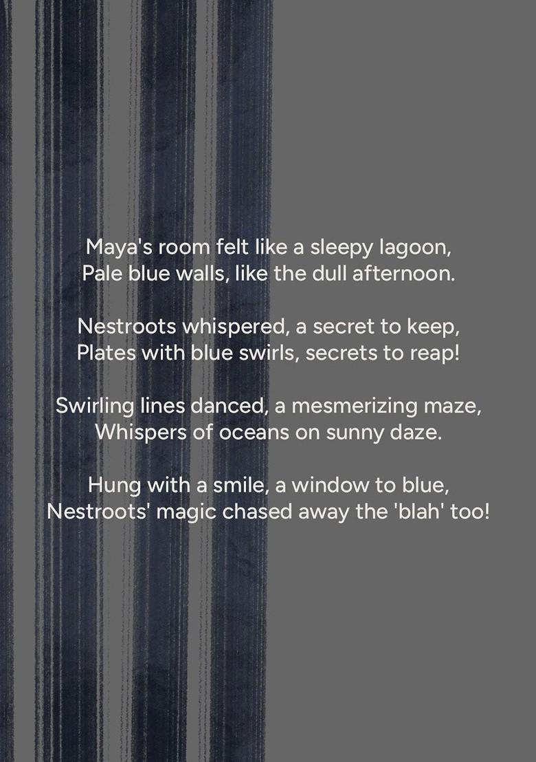 Coastal Calm White And Blue Striped Printed Ceramic Hanging Wall Plate Decor