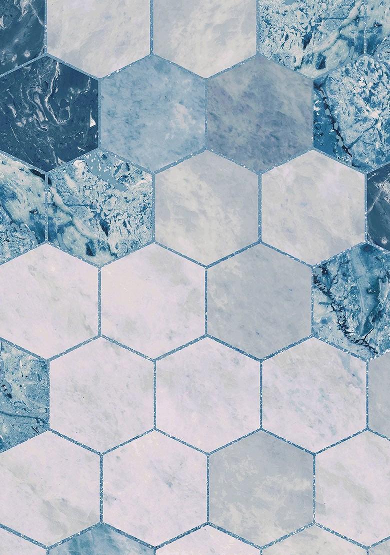 Blue Printed Pure Cotton Table Runner