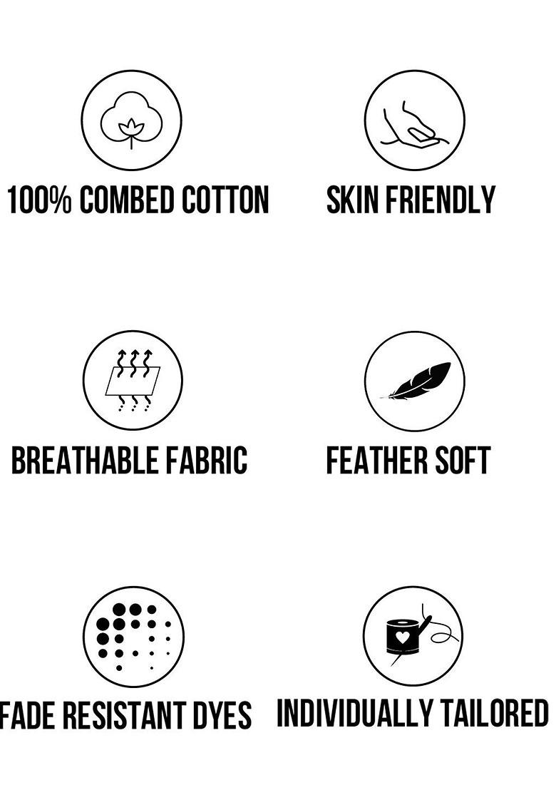 Teal Blue Printed Rectangle Pure Cotton Table Runner