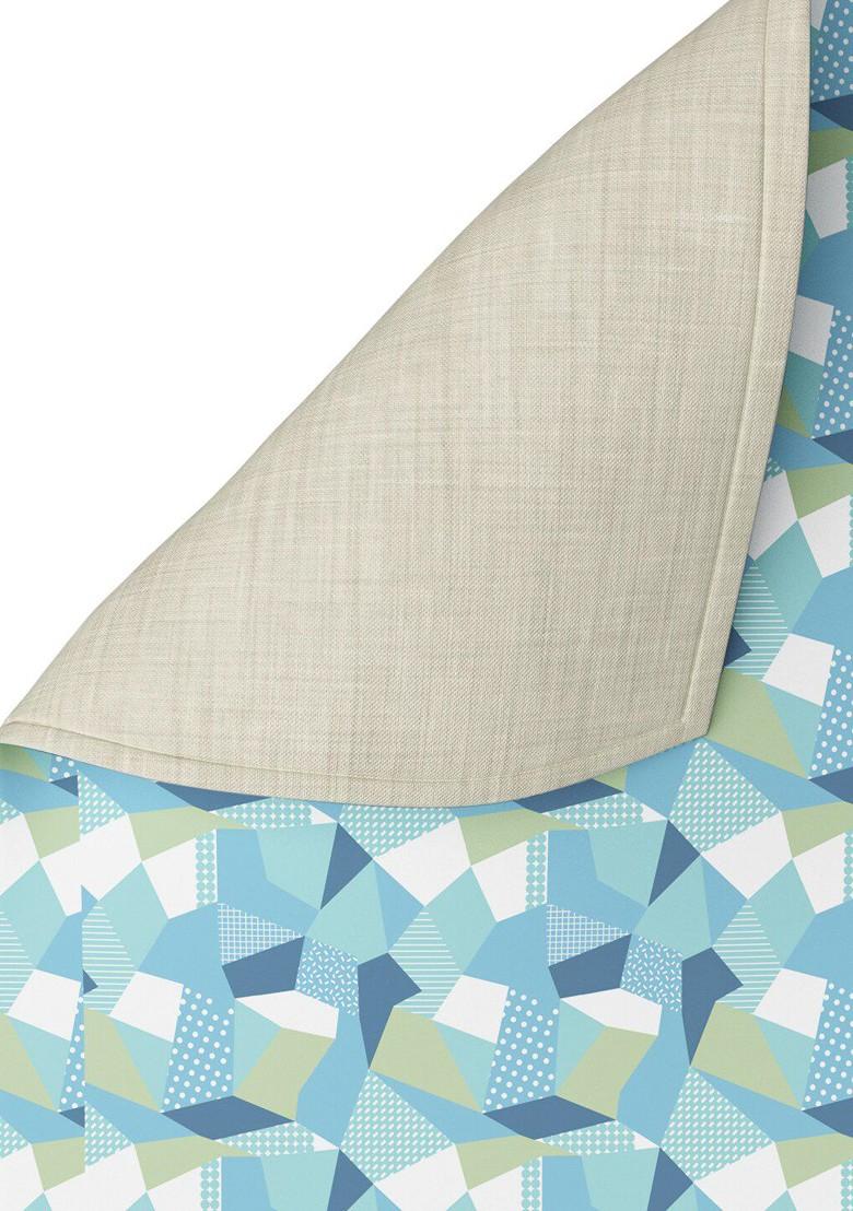 Blue Origami Printed Pure Cotton Table Runner