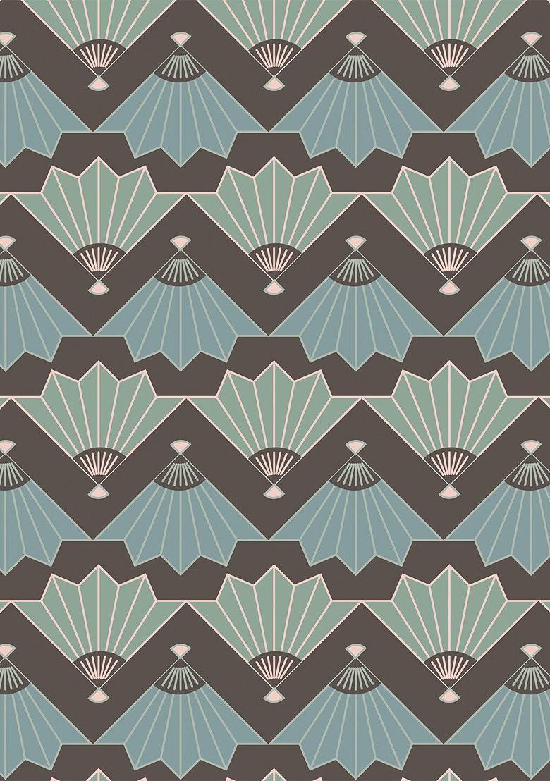 Grey And Blue Printed Pure Cotton Rectangular Table Runner