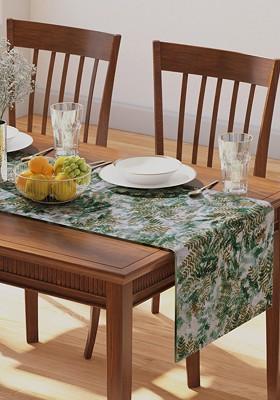 Green Printed Pure Cotton Table Runner