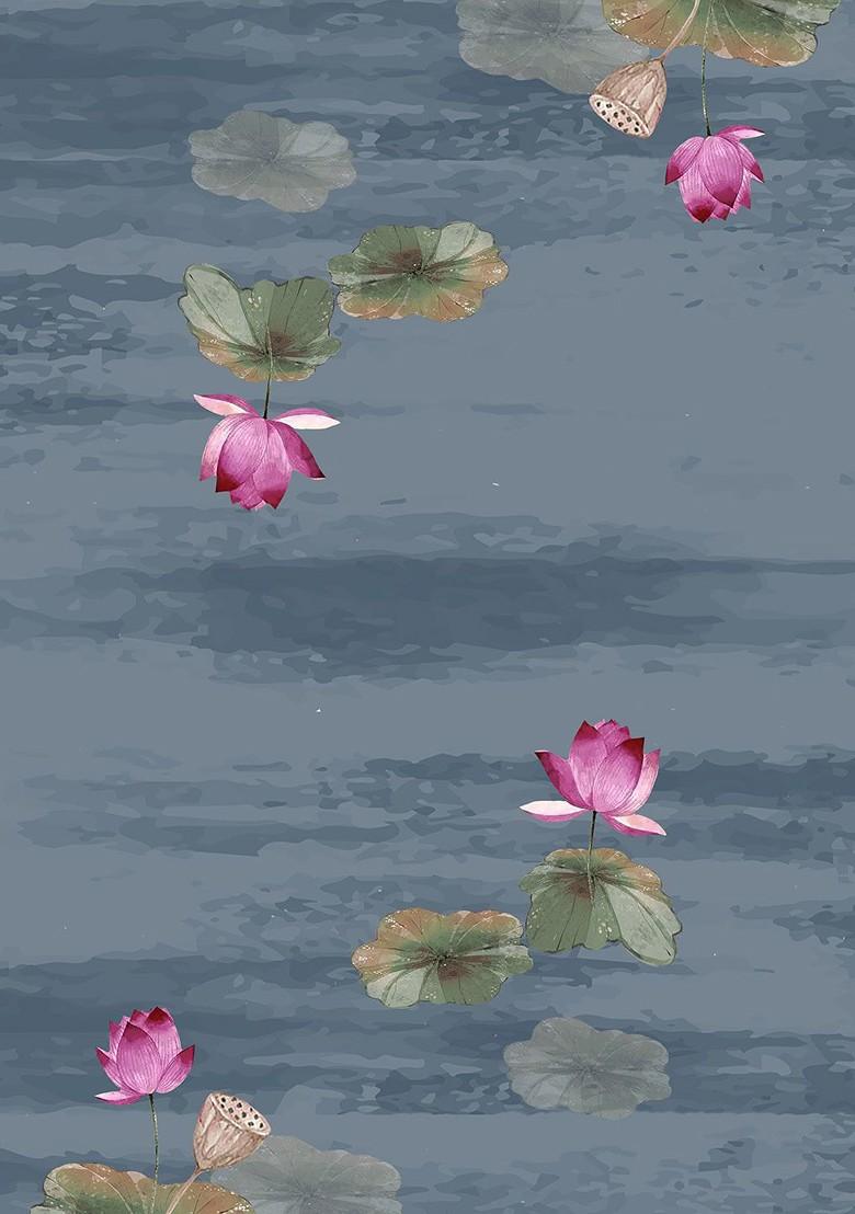 Blue And Pink Printed Pure Cotton Table Runner